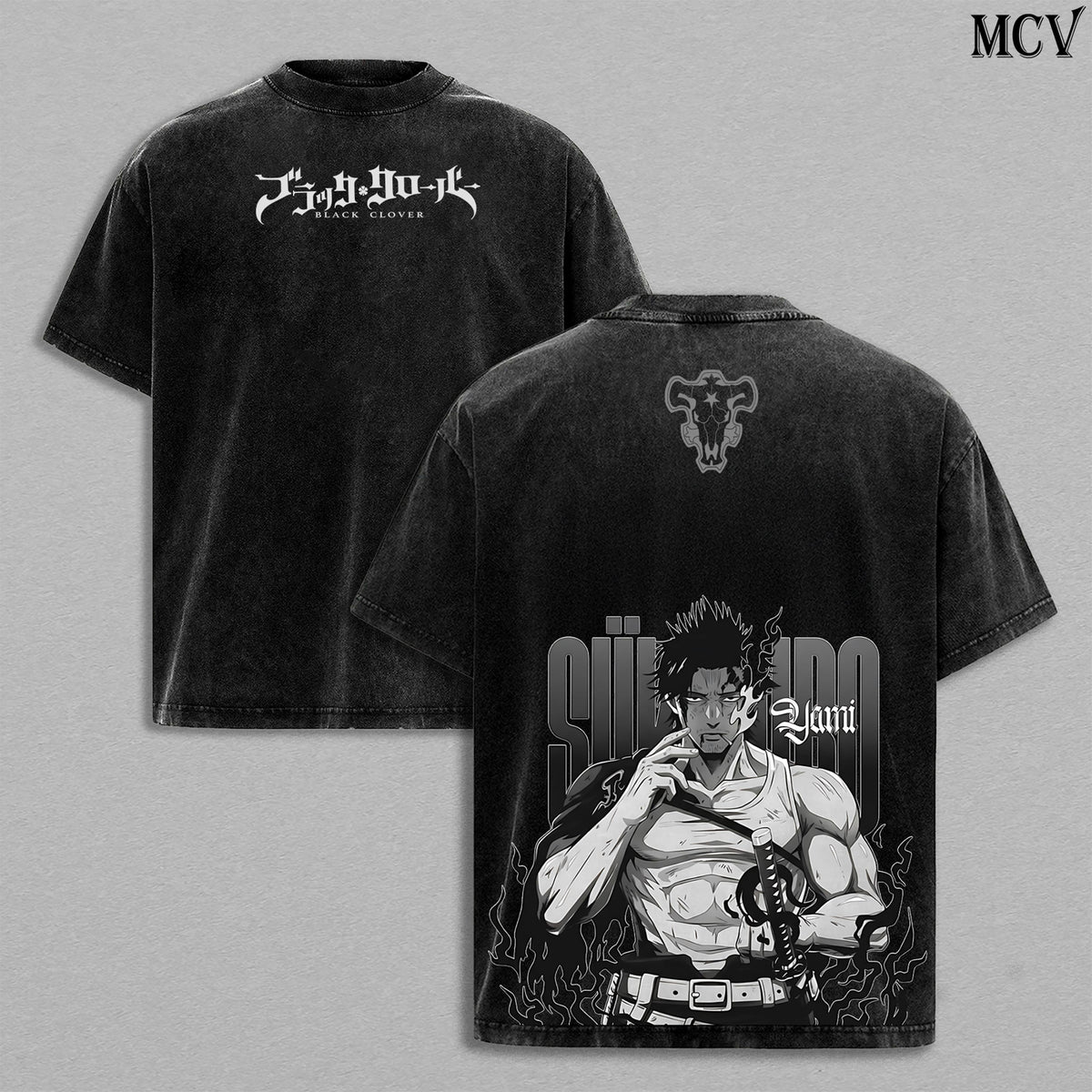 Yami Sukehiro Black Clover Anime Vintage Washed Tee