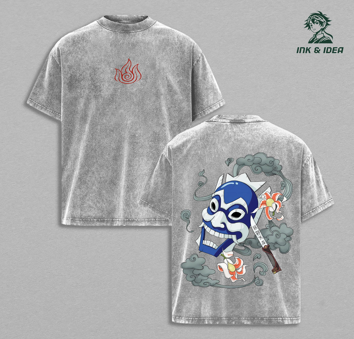 Avatar The Last Airbender Zuko Blue Spirit Mask T-Shirt Anime Graphic Tee