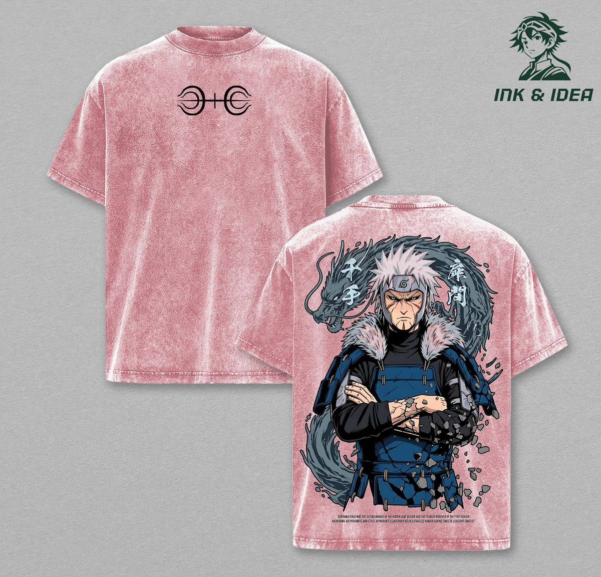Tobirama Senju Naruto Second Hokage Anime Vintage Washed Tee
