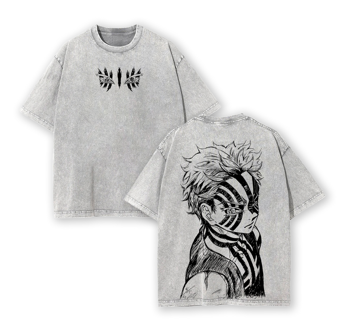 Akaza V2 - Demon Slayer: Kimetsu No Yaiba Anime Washed T-Shirt