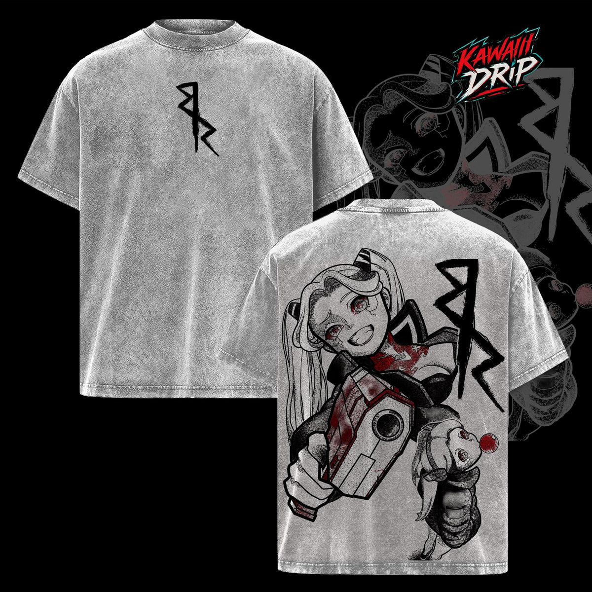 Cyberpunk Edgerunners Manga Panel Anime Vintage Washed Tee