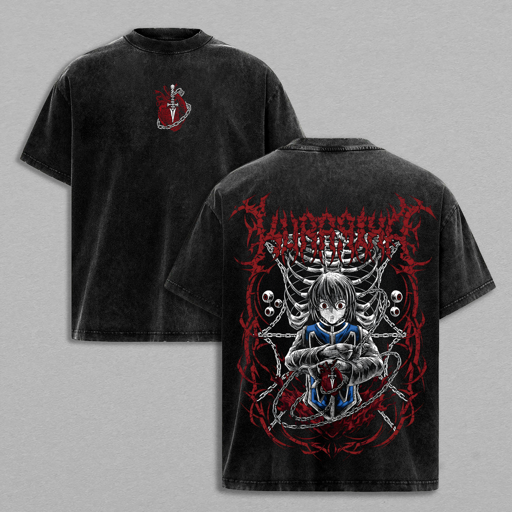 Kurapika Scarlet Eyes Hunter x Hunter Anime Vintage Washed Tee
