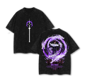 Betrayal Sōsuke Aizen x Bleach Anime Double Printed Washed Tee Unisex Oversize Anime Manga Lightweight Cotton T-Shirt