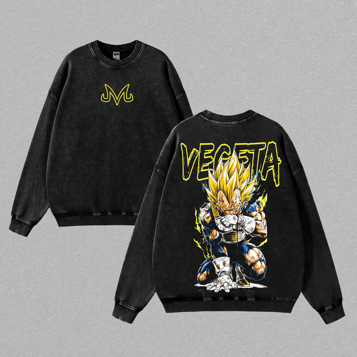 Golden Saiyan Warrior Prince Super Saiyan Anime Vintage Washed Tee