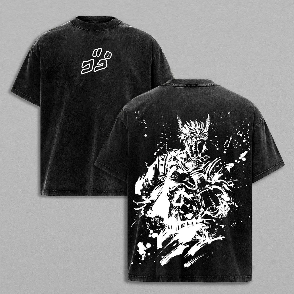 Retro Vintage Joseph Joestar - JoJo's Bizarre Adventure Unisex Oversize Anime Manga Washed Heavyweight Cotton T-shirt, Gift For Anime Fan, Anime Lover