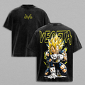 Golden Saiyan Warrior Prince Super Saiyan Anime Vintage Washed Tee