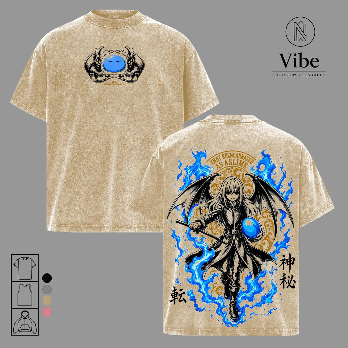 Rimuru Tempest That Time I Got Reincarnated As A Slime Vintage Washed Tee