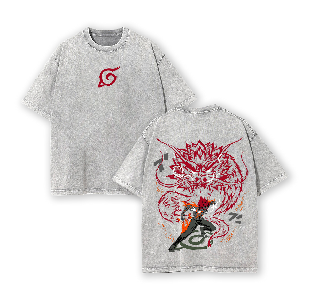Might Guy Eight Gates T-Shirt – Vintage Washed Naruto Inspired Tee