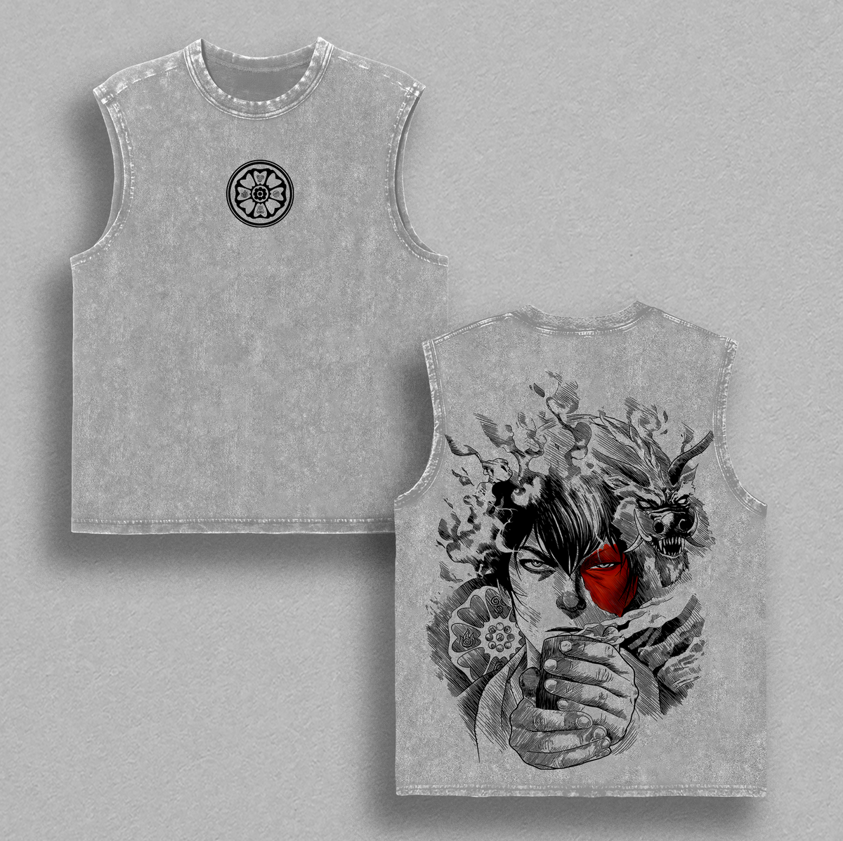 Zuko Avatar The Last Airbender Anime Double Printed Vintage Washed Tee Unisex Oversize Heavyweight Cotton T-shirt for Anime Fans and Lovers