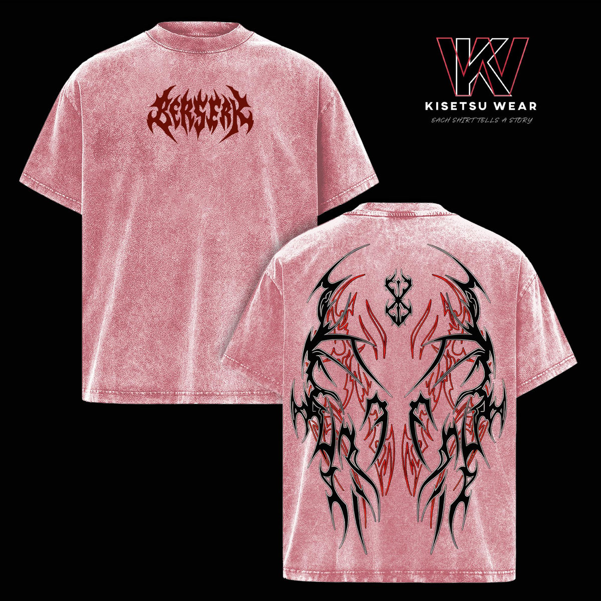 Berserk Pump Cover Anime Vintage Washed Tee