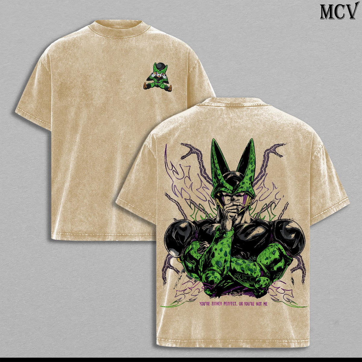 Perfect Cell DBZZ Anime Villain Vintage Washed Tee