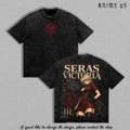 Limited Seras Victoria - Alucard Hellsing Hand Signs Anime Double Printed Oversize Lightweight Acid Washed Tee, Gift For anime lover