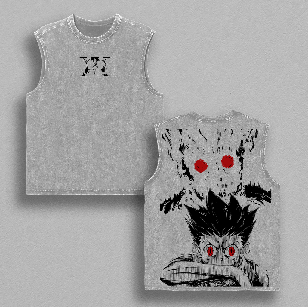 Gon Freecss Adult Monster Form Hunter x Hunter Anime Vintage Washed Tee
