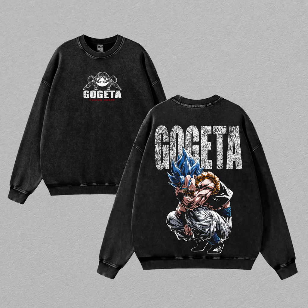 Gogeta - DBZ Vintage Washed Shirt Anime Oversized Streetwear Graphic Tee Gift for DBZ Fans