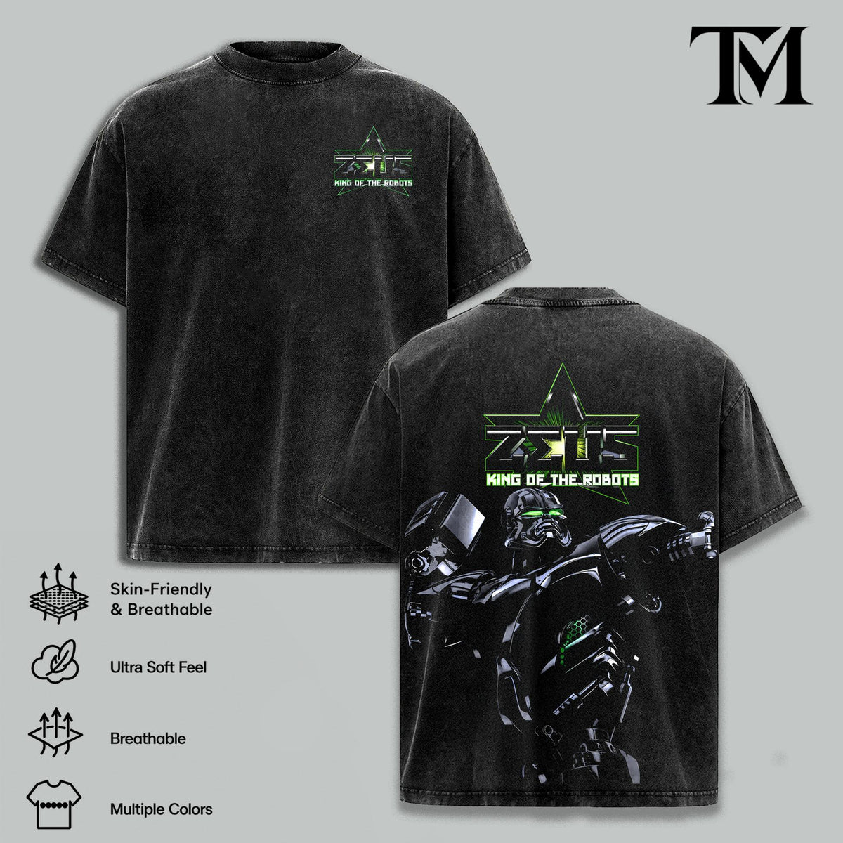 Real Steel Zeus Vintage Washed Graphic Tee