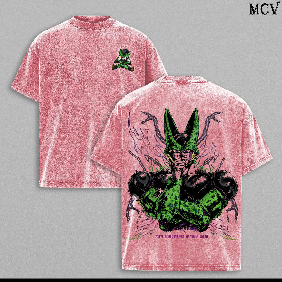 Perfect Cell DBZZ Anime Villain Vintage Washed Tee