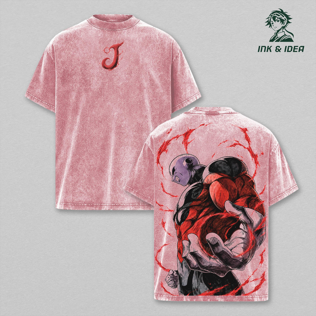 Jiren Full Power DBZ Super Vintage Washed T-Shirt, Universe 11 Warrior Anime Graphic Tee, Heavyweight Cotton Retro Streetwear Apparel