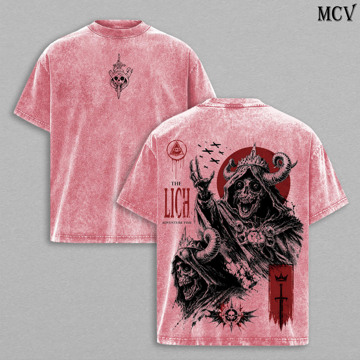 The Lich Adventure Time Skull King Vintage Washed Tee
