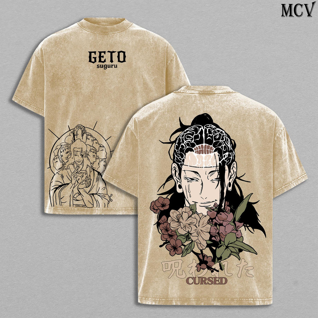Geto Suguru Jujutsu Kaisen Cursed Spirit Manipulation Anime Washed Tee