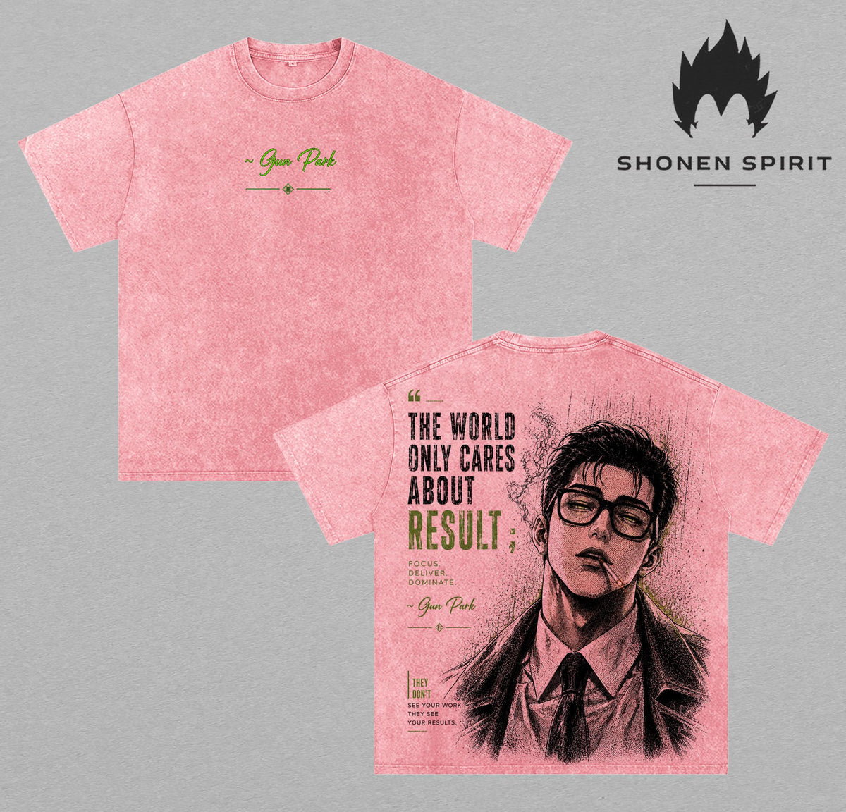Gun Park Lookism Anime Vintage Washed Tee