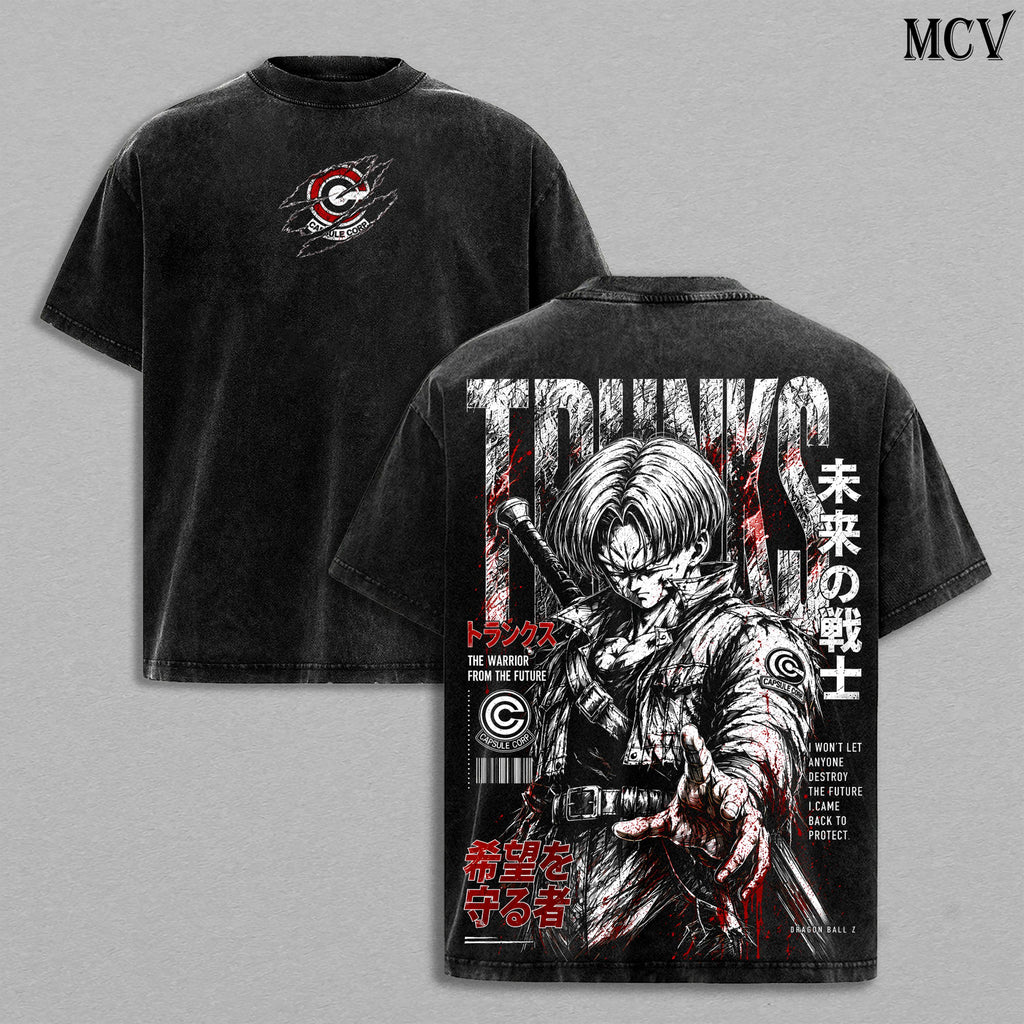 Future Trunks DBZ Anime Vintage Washed Tee