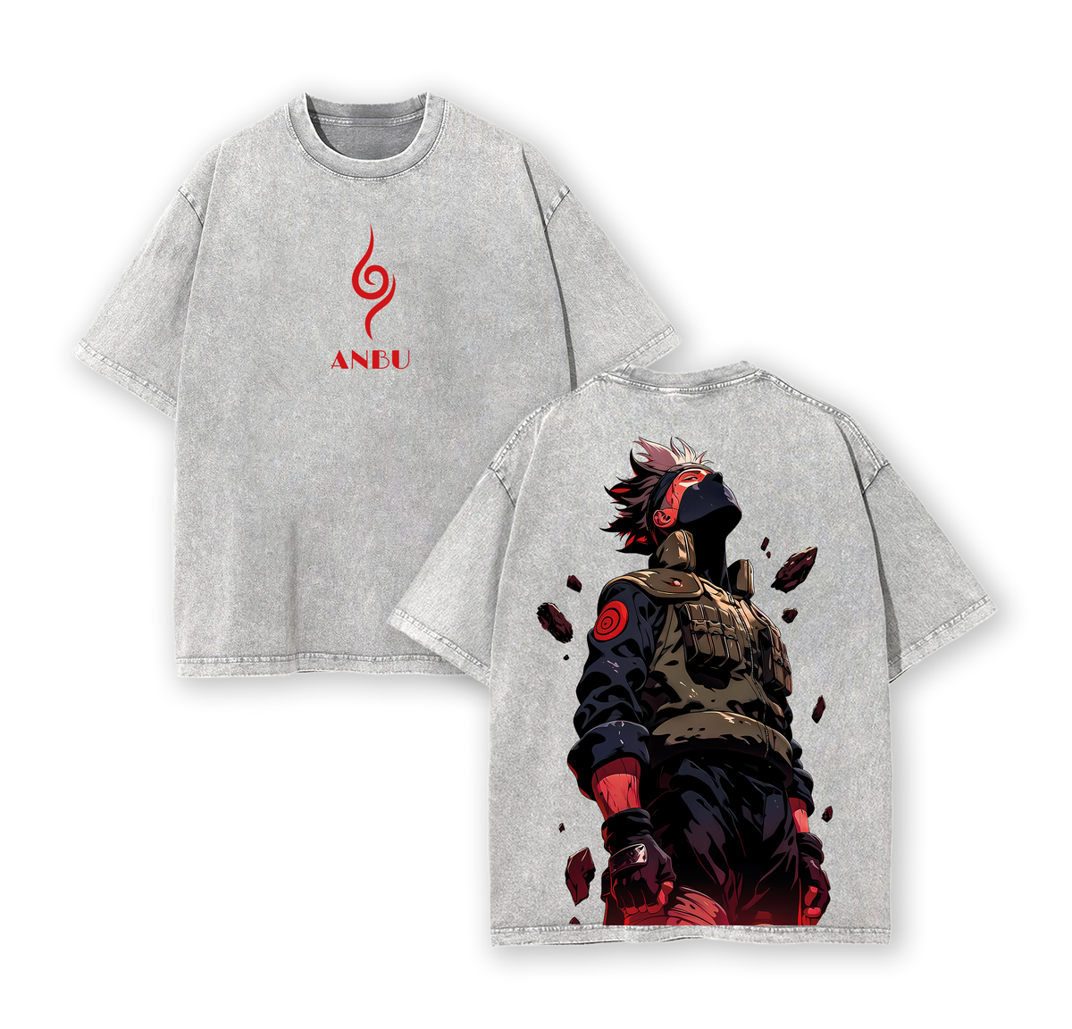 Naruto Anime Kakashi Hatake Washed T-Shirt