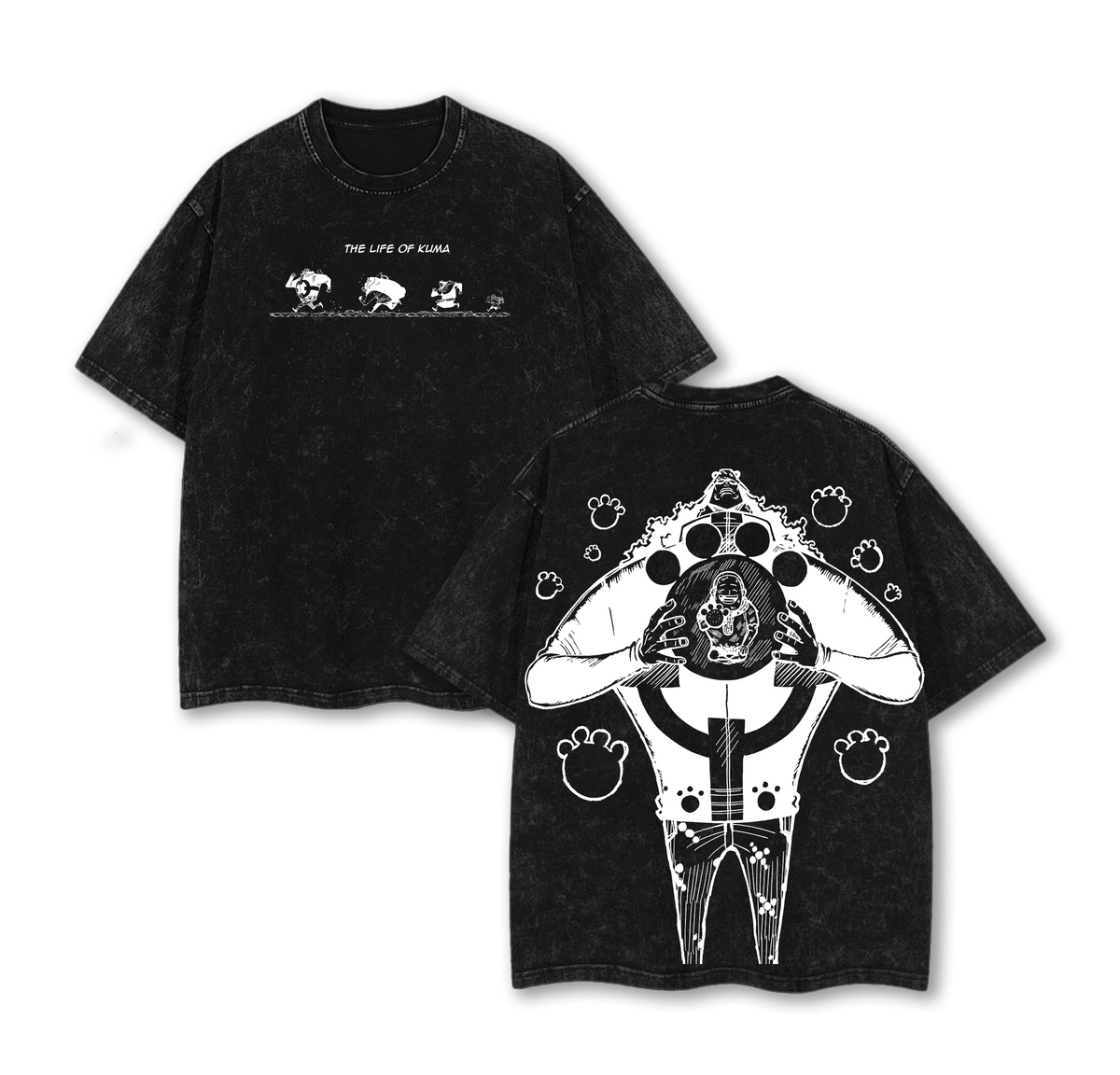 Kuma One Piece Shirt – Tyrant of the Revolution Washed Oversized Tee