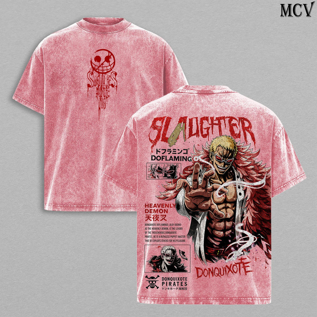 Donquixote Doflamingo OnePiecee's Heavenly Demon Anime Vintage Washed Tee