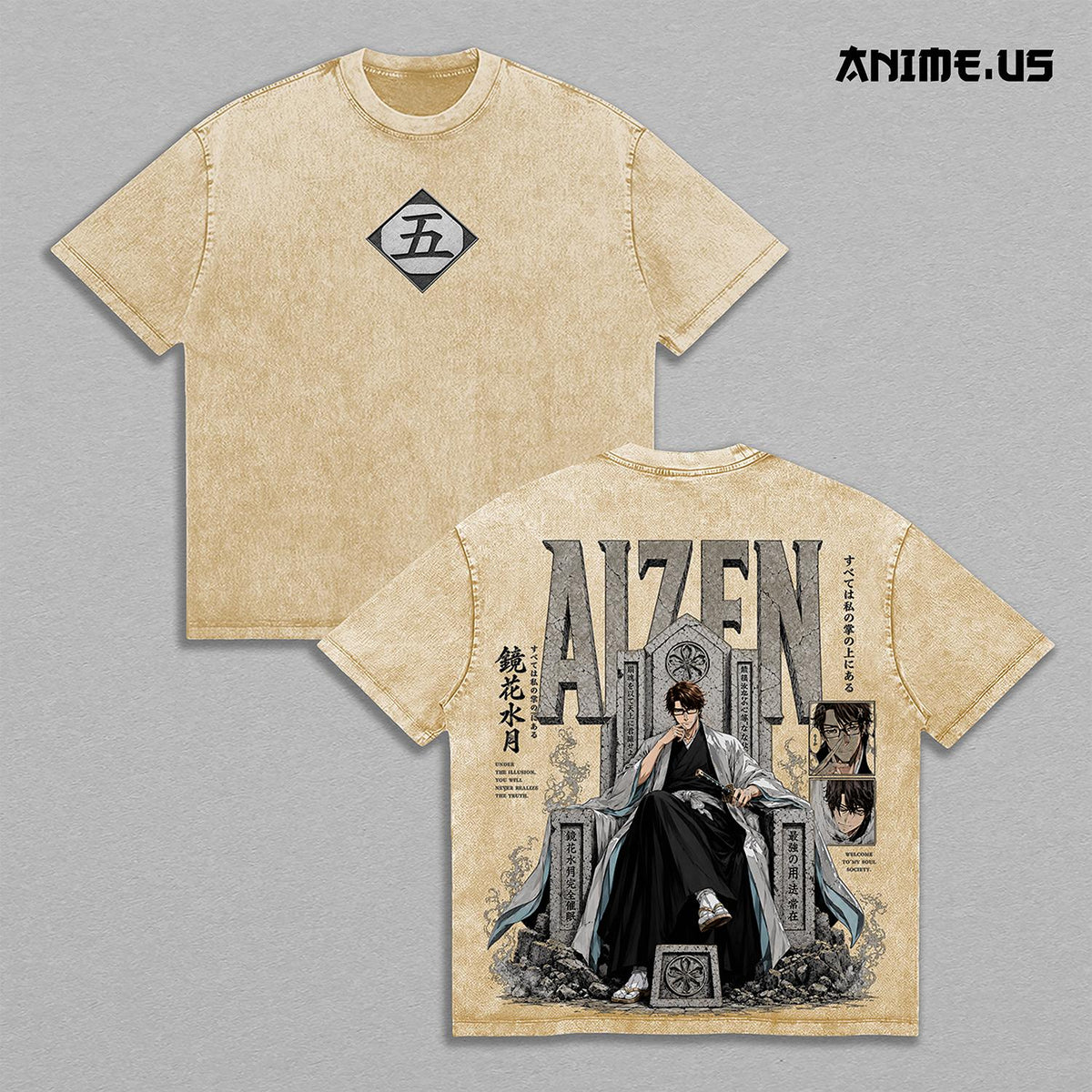 Sosuke Aizen Captain of the Fifth Division Bleach Anime Vintage Tee