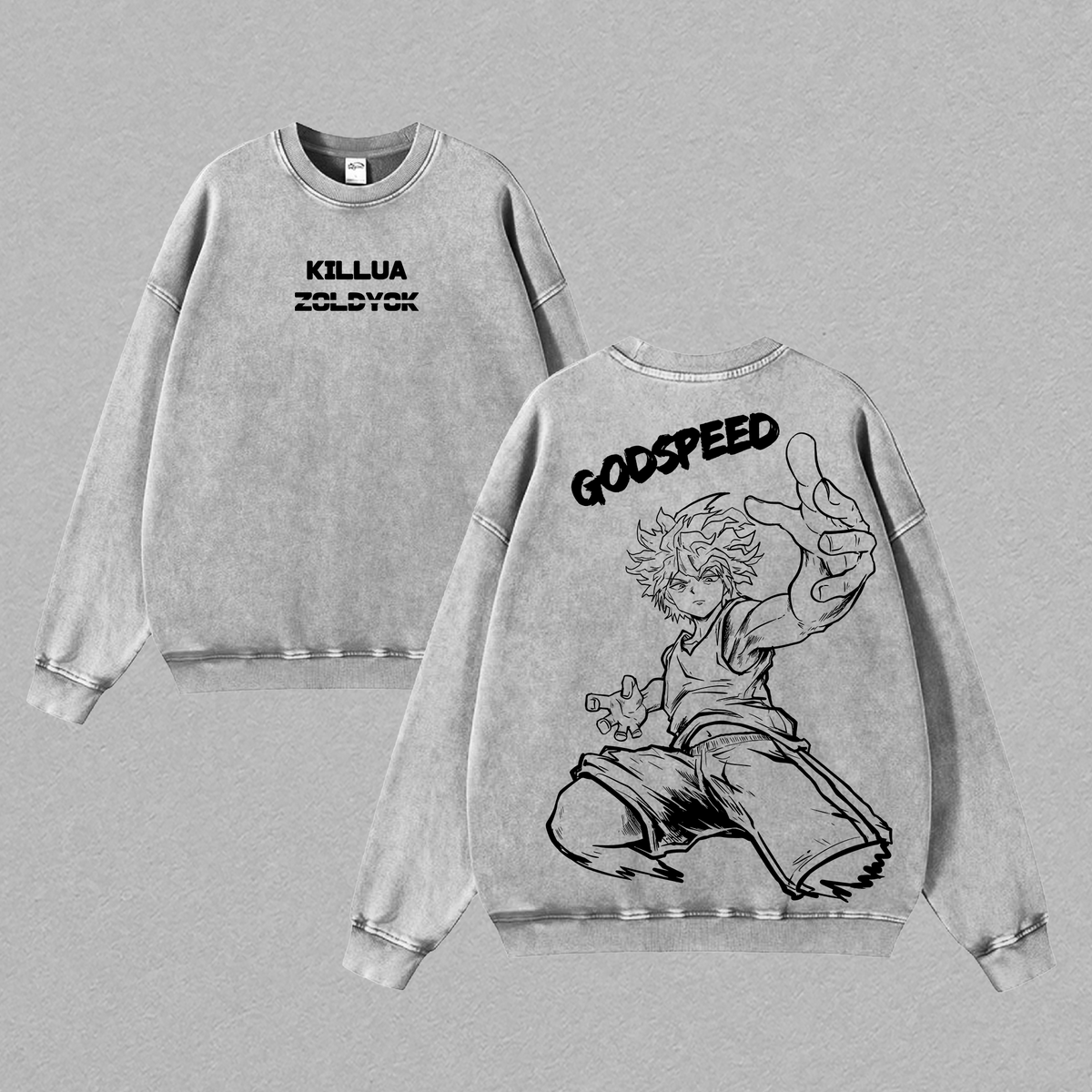 Killua Zoldyck Godspeed Hunter x Hunter Anime Vintage Washed Tee