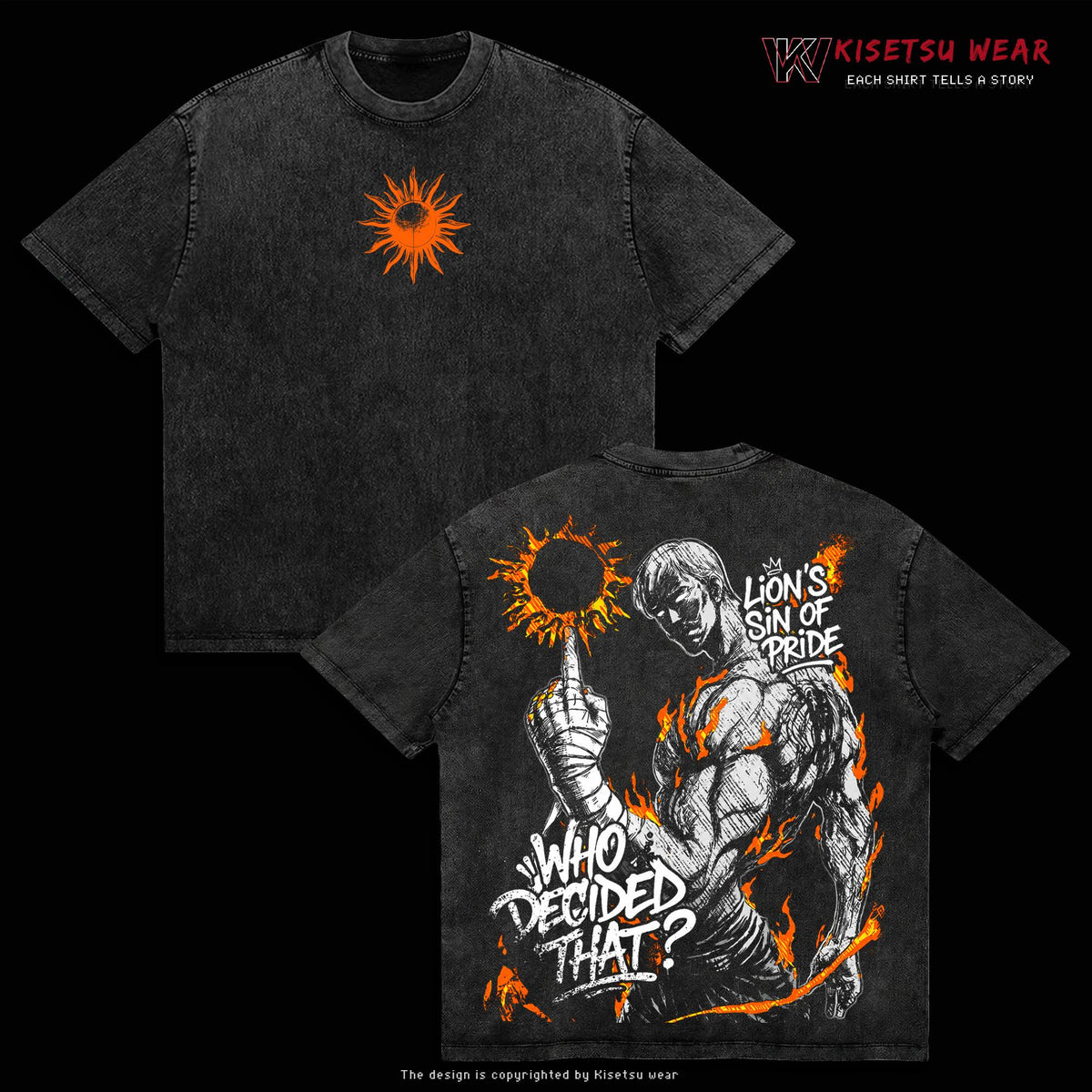 Escanor Seven Deadly Sins Lion Sin Of Pride Anime Vintage Washed Tee