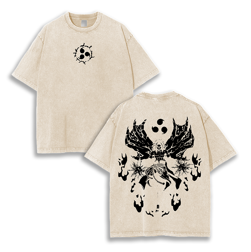 SASUKE Naruto  Anime Washed T-Shirt