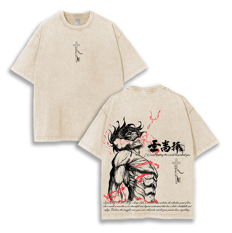 Attack on Titan vintage Washed T-Shirt