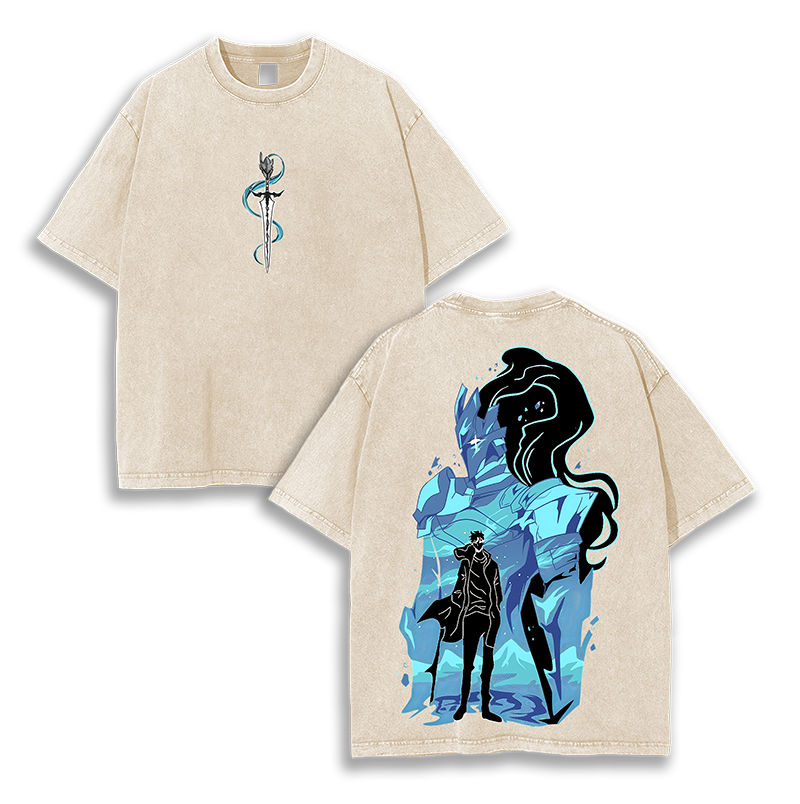 IGRIS Sung Jin Woo - Solo Leveling Anime Washed T-Shirt