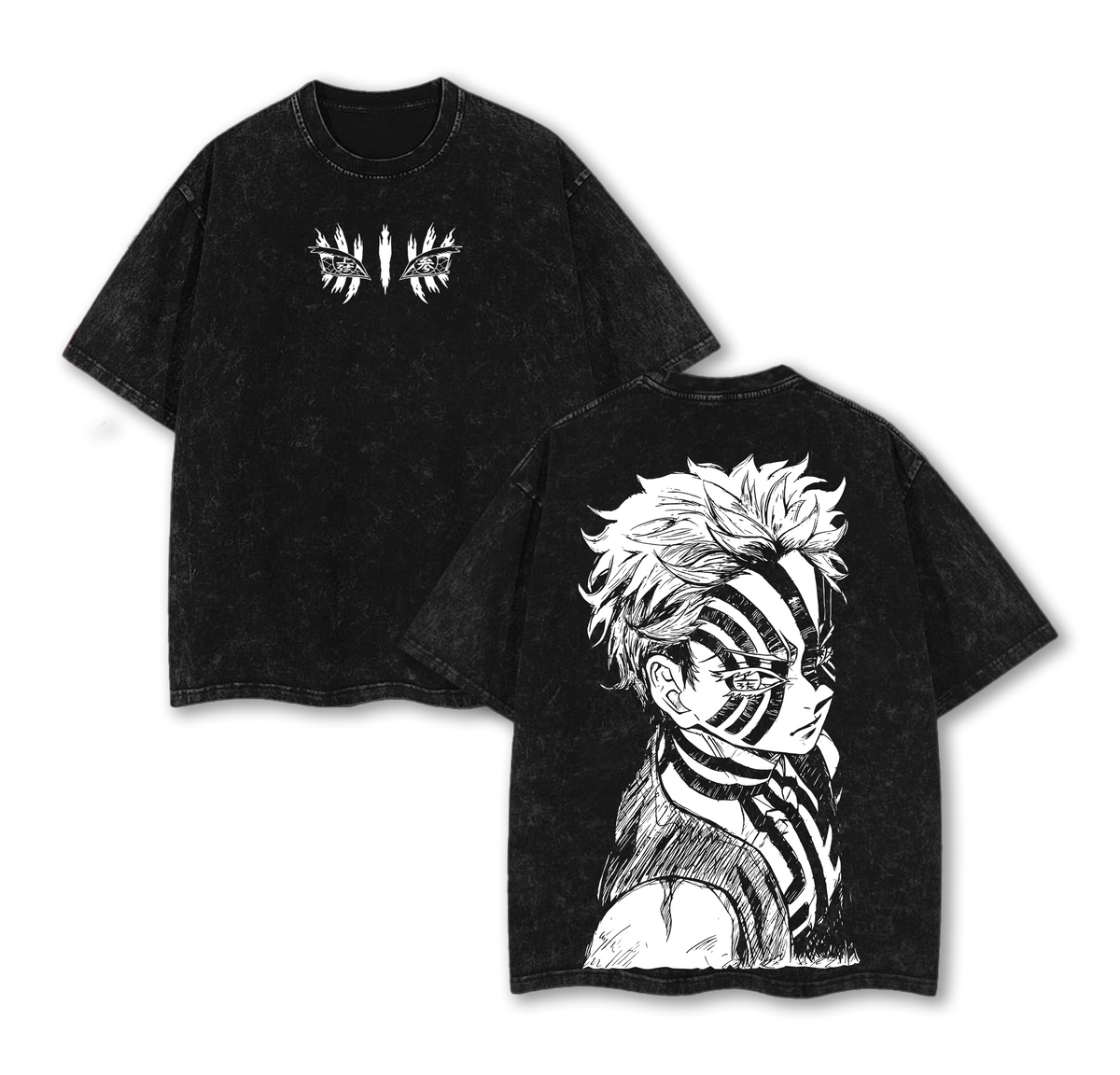 Akaza V2 - Demon Slayer: Kimetsu No Yaiba Anime Washed T-Shirt
