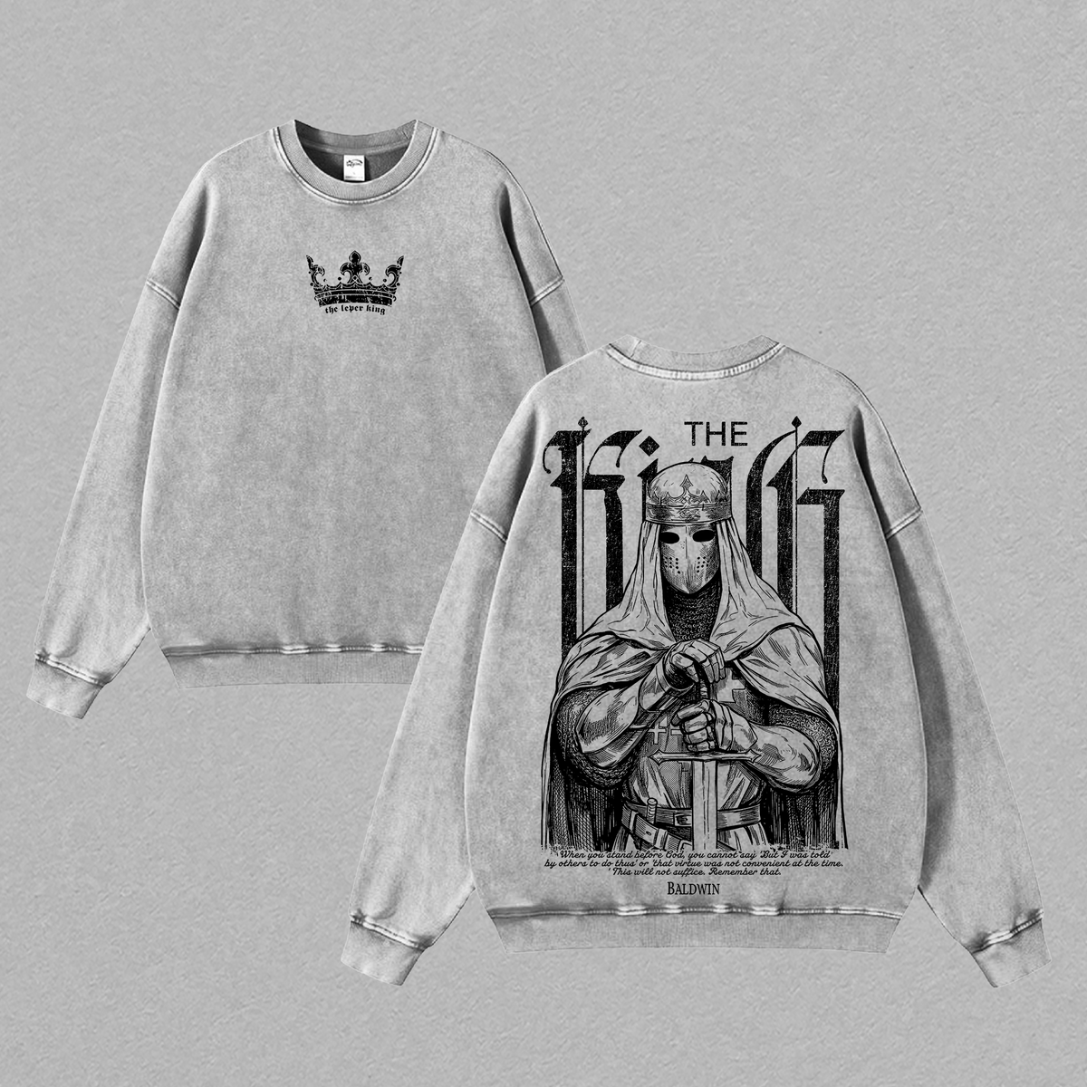 Baldwin IV The Leper King Christian Vintage Washed Tee & Hoodie