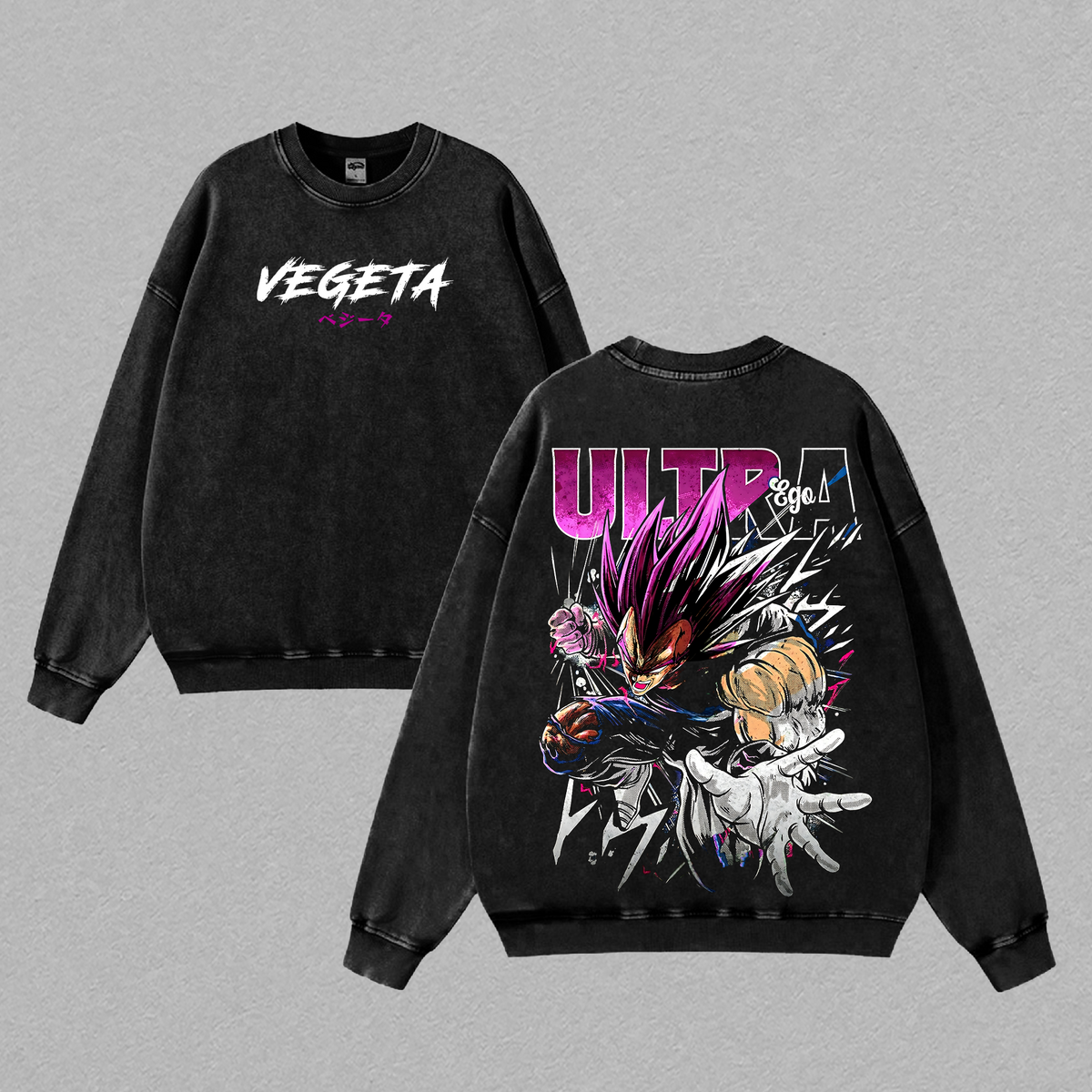 Ultra Ego Saiyan Prince Anime Vintage Washed Tee