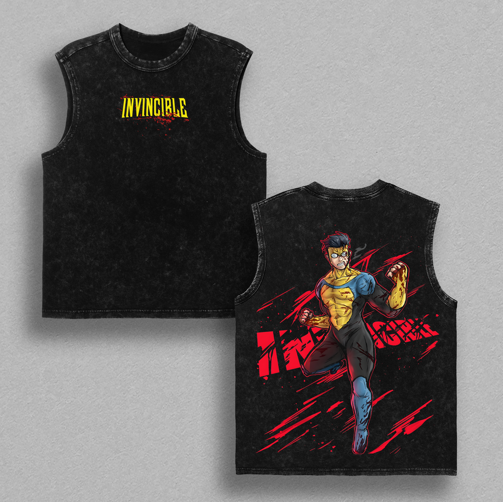Invincible Mark Grayson Superhero Vintage Washed Tee