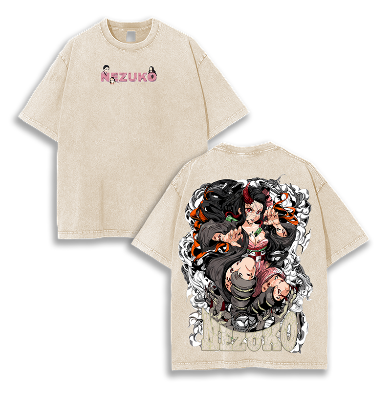 Kamado Nezuko Demon Slayer Washed T-Shirt