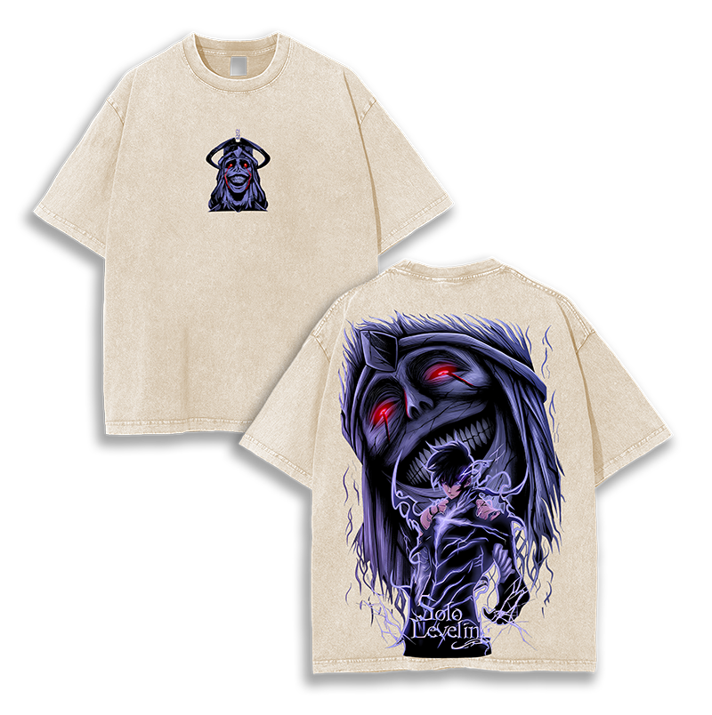 Statue Of God  - Solo Leveling Anime v2 Washed T-Shirt