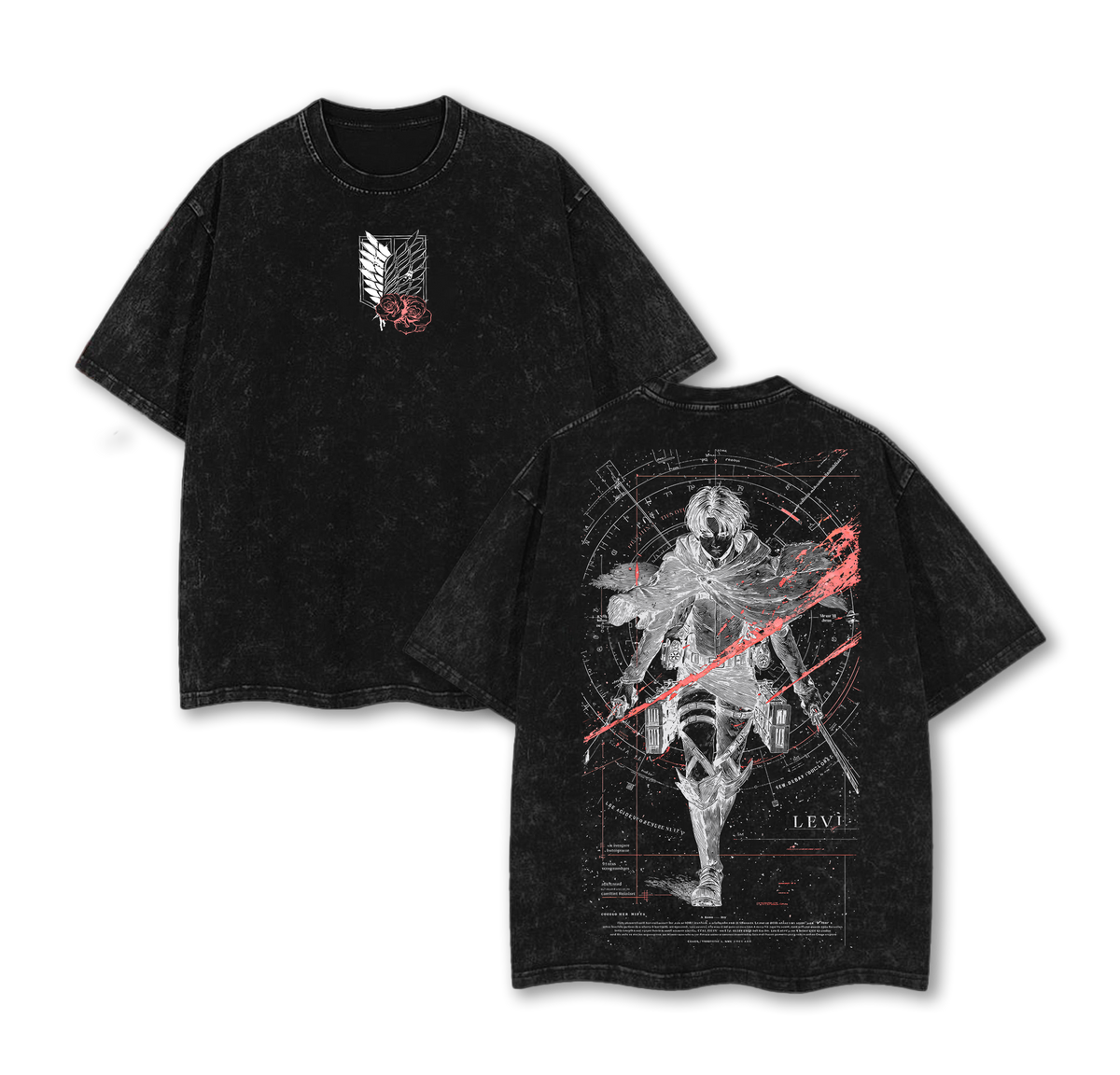 Levi Ackerman – Attack on Titan AOT Washed T-Shirt