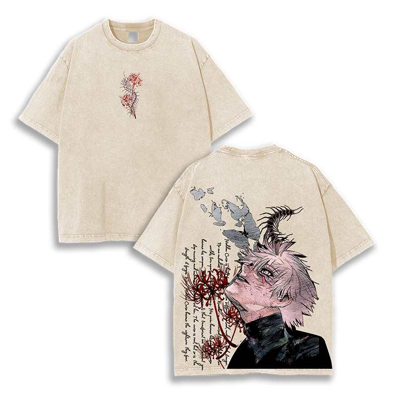 Ken Kaneki Tokyo Ghoul Anime Vintage Washed Tee