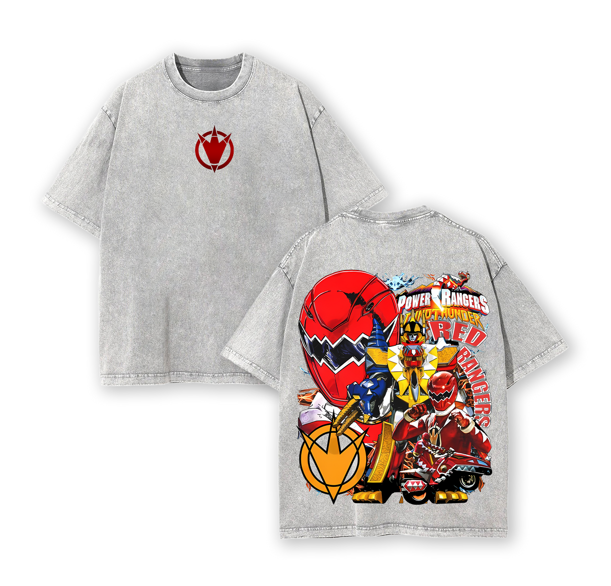 RED RANGER Tee - POWER RANGERS DINO THUNDER Menswear Gift for movie fans