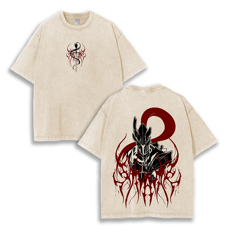 IGRIS Bloodred Sung Jin Woo - Solo Leveling Anime Washed T-Shirt