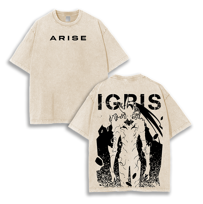 IGRIS Sung Jin Woo - Solo Leveling Anime V2 Washed T-Shirt