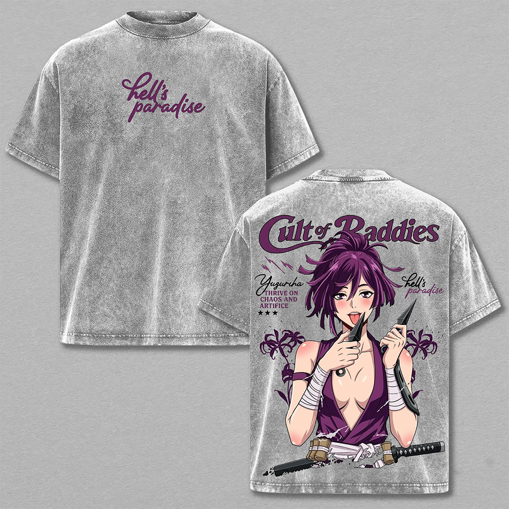 Yuzuriha Hell's Paradise Kunochi Assassin Anime Vintage Washed Tee
