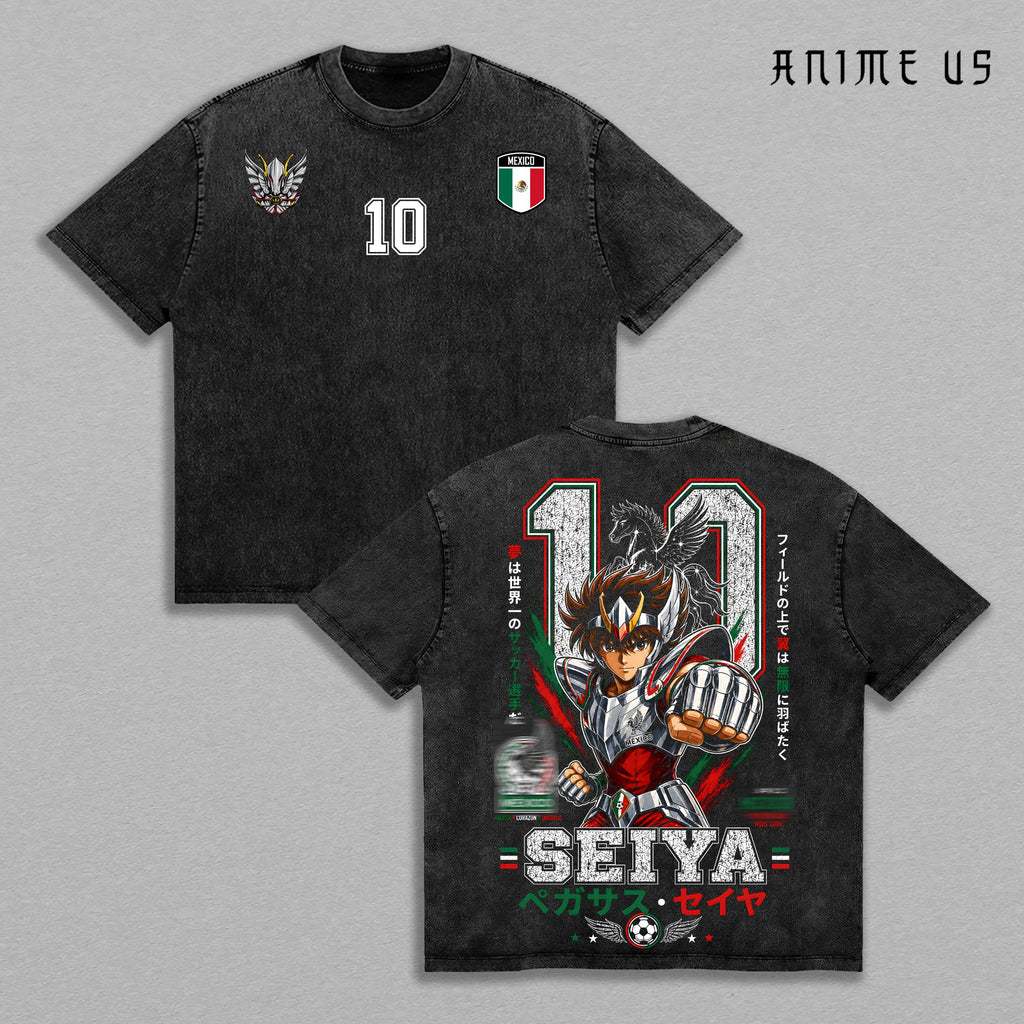 Seiya Mexico World Football 2026 Anime Vintage Washed Tee