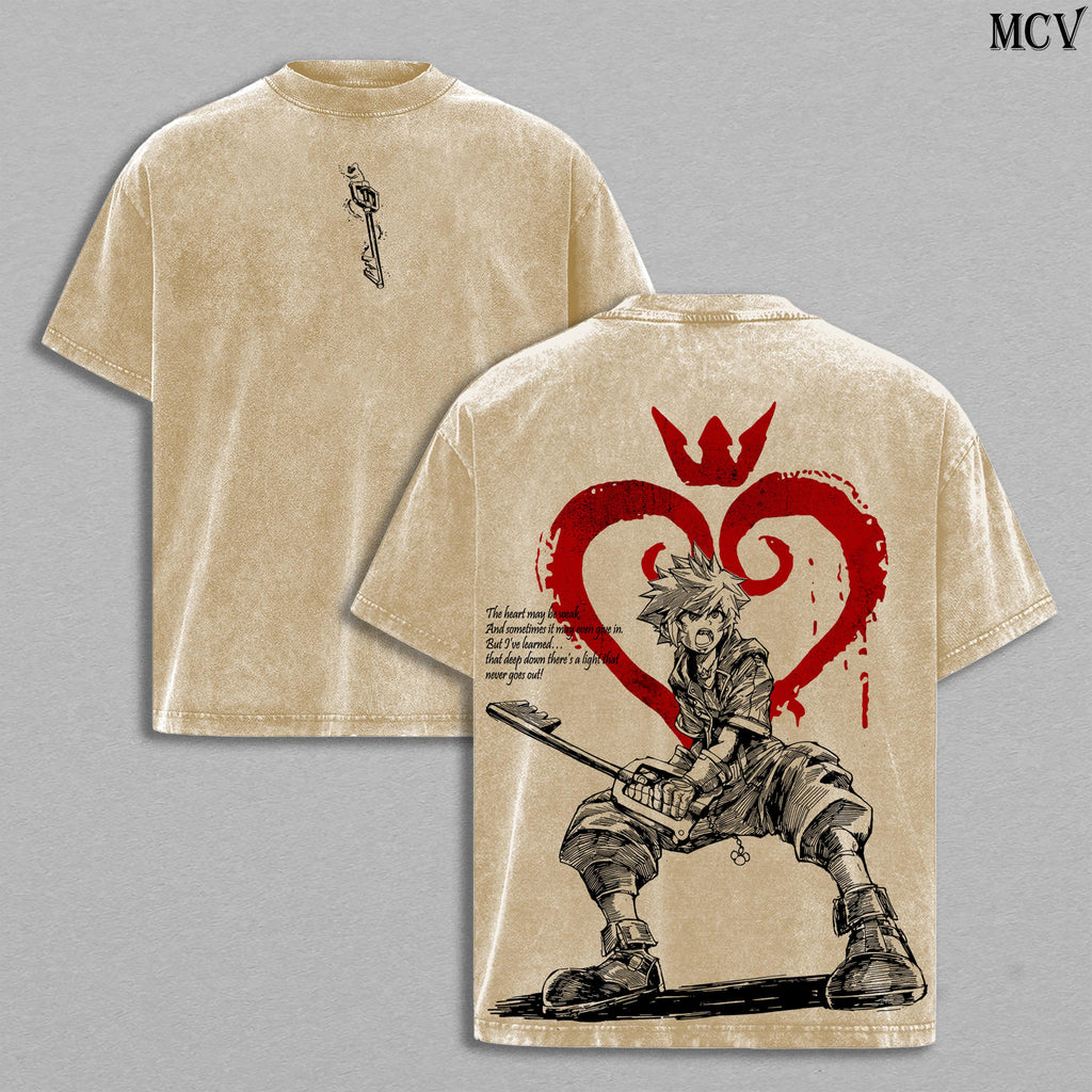 Sora Kingdom Hearts Keyblade Wielder Vintage Washed Tee