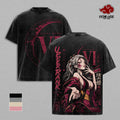 Daki Demon Slayer Upper Moon Six Anime Vintage Washed Tee