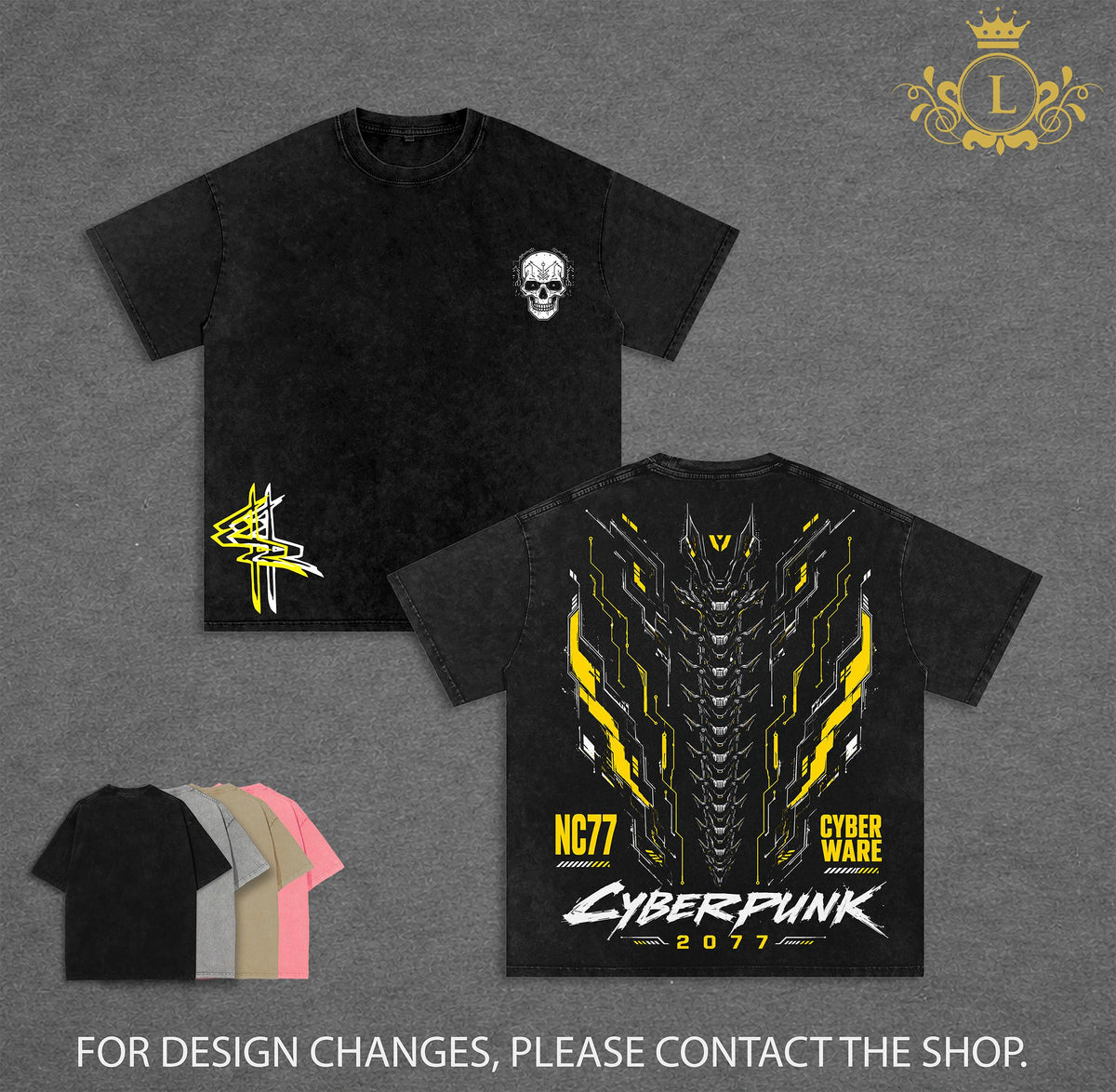 Cyberpunk 2077 V2 Anime Vintage Washed Tee